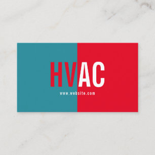 Heating & Cooling , Air Conditioning HVAC Business Card