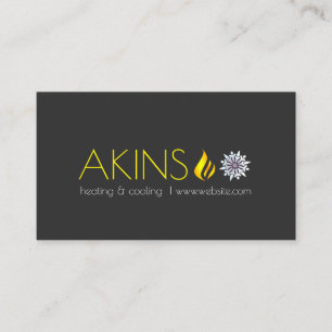 Heating & Cooling , Air Conditioning HVAC Business Card
