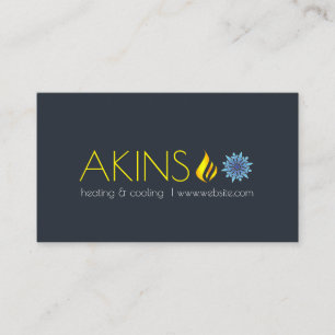 Heating & Cooling , Air Conditioning HVAC Business Card