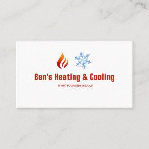Heating & Cooling , Air Conditioning HVAC Business Card