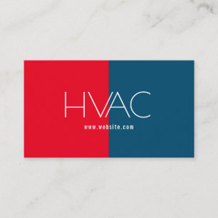 Heating & Cooling , Air Conditioning HVAC Business Card