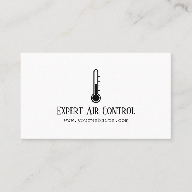 Heating & Cooling , Air Conditioning HVAC Business Card (Front)