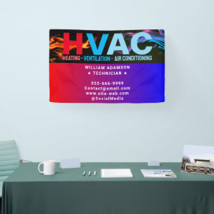 Heating & Cooling & Air Conditioning Modern HVAC Banner