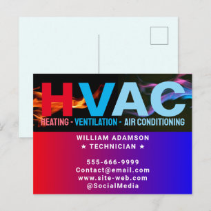 Heating & Cooling & Air Conditioning   Modern HVAC Postcard