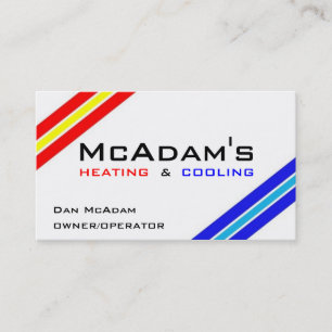 Heating Cooling HVAC Heat Pump Furnace A/C Business Card