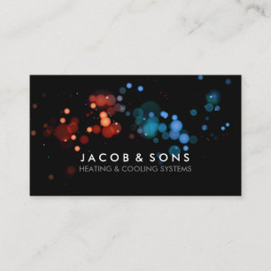 Heating Cooling Systems Red Blue Dots Business Card