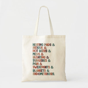 Heating Pads & Fatigue Blankets & Endometriosis En Tote Bag