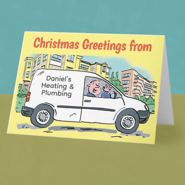 Heating & Plumbing White Van Christmas Card (Creator Uploaded)