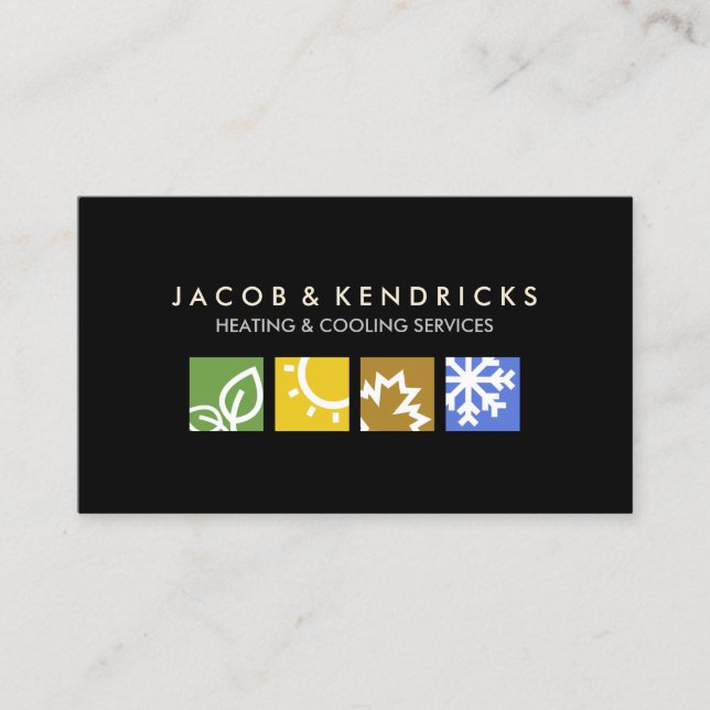 Heating Ventilation Air Conditioning Business Card (Front)