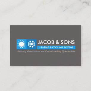 Heating Ventilation Air Conditioning Cooling Business Card