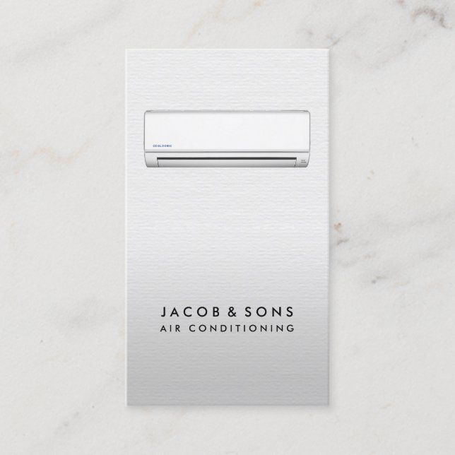 Heating Ventilation Air Conditioning HVAC Business Card (Front)