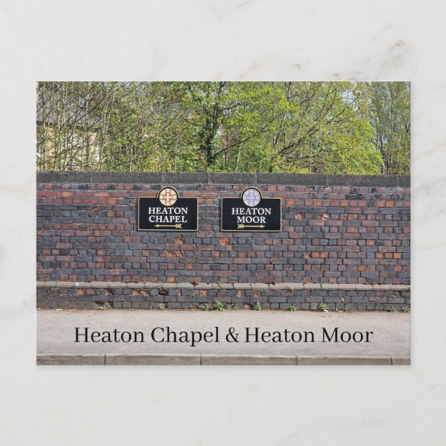 Heaton Chapel & Heaton Moor Postcard (Front)