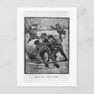 Heave Away! Vintage Victorian Christmas Holiday Postcard