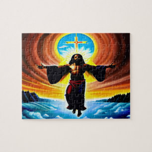Heaven and Earth Black Christian Art Puzzle