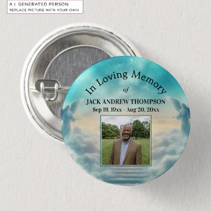 Heaven Angels Celebration Of Life Photo  3 Cm Round Badge