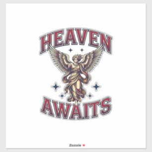 Heaven Awaits Gothic Angel Vintage Engraving Shirt
