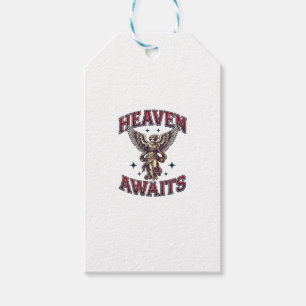 Heaven Awaits Gothic Angel Vintage Engraving Shirt Gift Tags
