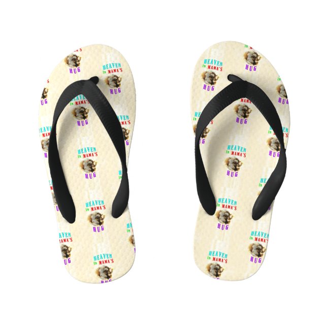 Heaven In Mama's Hug orangutans Happy Mother's Day Kid's Jandals (Footbed)