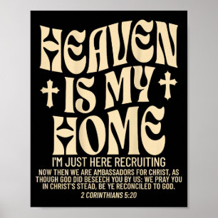 Heaven Is My Home Cross Christian Religious (on Ba Poster