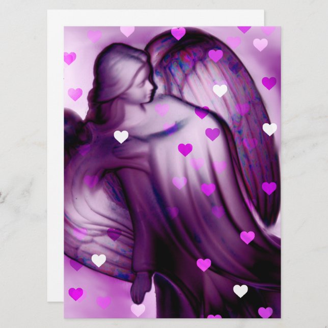 Heaven Is Sending You Hearts Today Invitation (Front/Back)