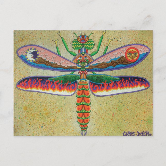Heaven n Hell Dragonfly  Postcard (Front)