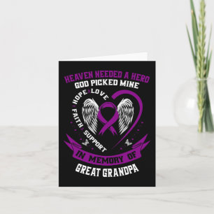 Heaven Needed a Hero God Great Grandpa Pancreatic Card