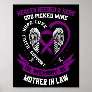 Heaven Needed a Hero God Mother In Law Mum Pancrea Poster