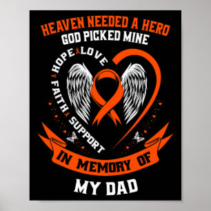 Heaven Needed a Hero God Picked My Dad Leukaemia A Poster