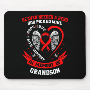 Heaven Needed A Hero God Picked My Grandson Heart Mouse Pad