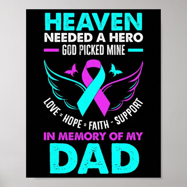 Heaven Needed Hero God Picked Mine Dad Suicide Pre Poster (Front)