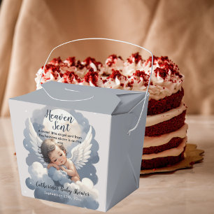 Heaven Sent Angel Baby In Clouds Baby Shower Favour Box