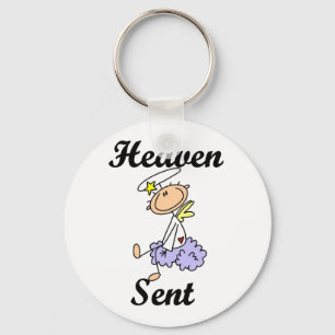 Heaven Sent Angel T-shirts and Gifts Key Ring