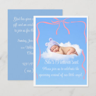Heaven Sent Baby Shower Digital Download Invite