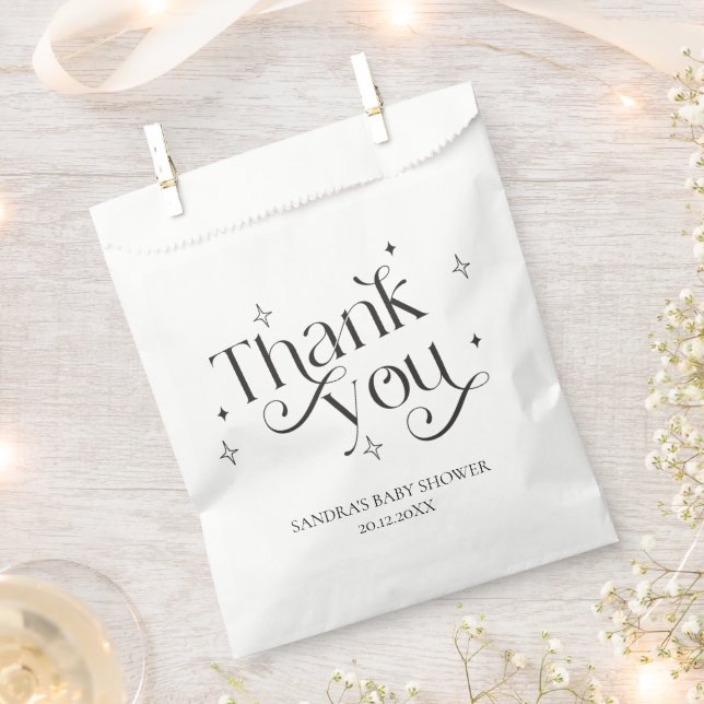 Heaven Sent Baby Shower Thank You Favour Bags (Clipped)