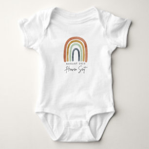 Heaven Sent Boho Rainbow Baby Announcement Onsie Baby Bodysuit