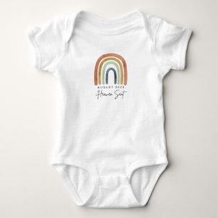 Heaven Sent Boho Rainbow Baby Announcement Onsie Bodysuit