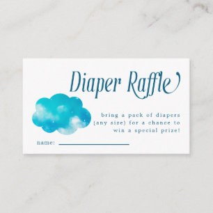 Heaven Sent Boy Diaper Raffle Ticket Enclosure Card