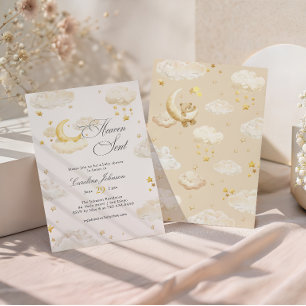 Heaven Sent Dreamy Sky Baby Shower Invitation