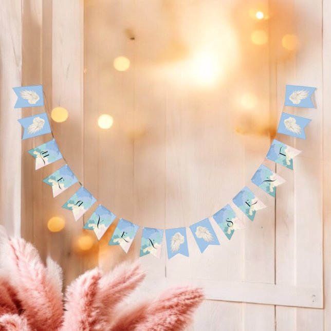 Heaven Sent Elegant Pastel Baby Shower Bunting (Creator Uploaded)