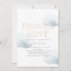 Heaven Sent Gold Boy Blue Cloud Baby Shower