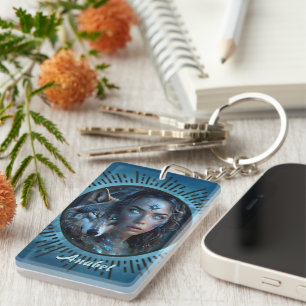 Heavenly alliance the wolf and the beautiful woman key ring