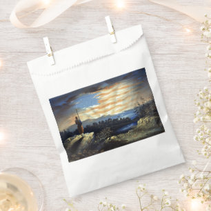 Heavenly American Flag in Sky, Zouave Civil War Favour Bags