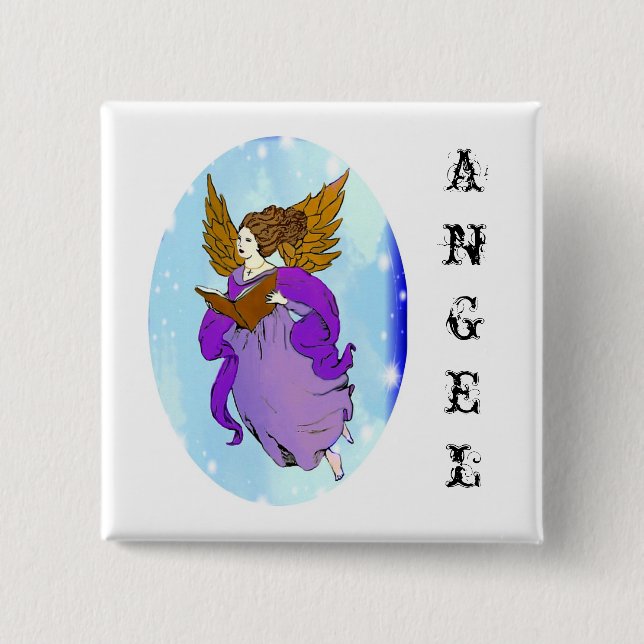 Heavenly Angel 15 Cm Square Badge (Front)