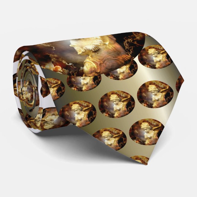 Heavenly Angel Cherub Tie (Rolled)