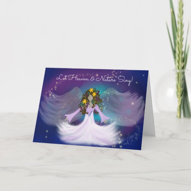 Heavenly Angel Christmas Card (Front)