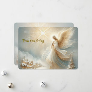 Heavenly Angel Christmas Card - Flat Holiday Card