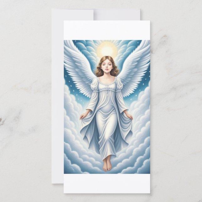 Heavenly Angel Flat Holiday Card (Front)