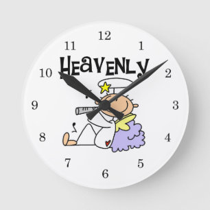 Heavenly Angel T-shirts and Gifts Round Clock