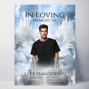 Heavenly Angel Wings Memorial Welcome Sign