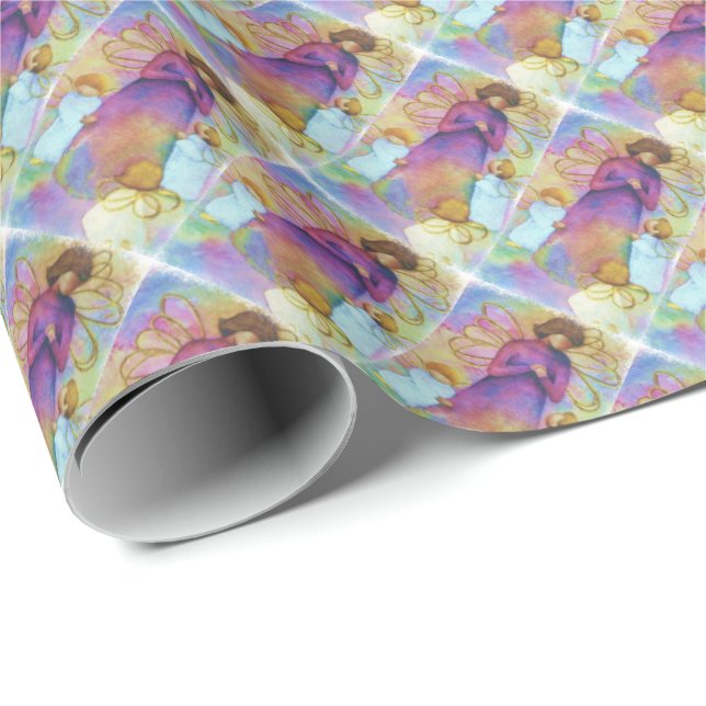 HEAVENLY ANGELIC ANGELS WRAPPING PAPER (Roll Corner)